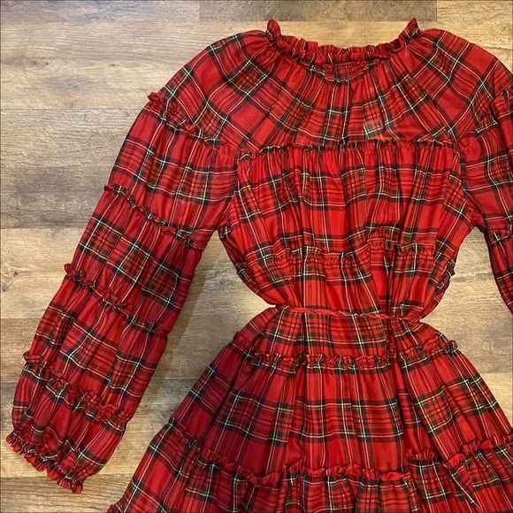 NWT Antonio Melani | Deidre Tartan Plaid Holiday Dress - Picture 7 of 14
